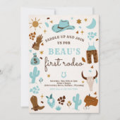 カウボーイワイルドウエストロデオランチバースデーパーティー 招待状 (正面)