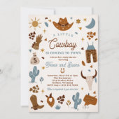 カウボーイワイルドウエストロデオランチベビーシャワー 招待状 (正面)