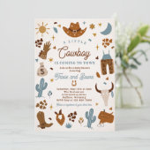 カウボーイワイルドウエストロデオランチベビーシャワー 招待状 (スタンド正面)