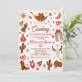 カウボーイワイルドウエストロデオランチベビーシャワー 招待状 (スタンド正面)