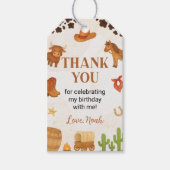 カウボーイワイルドウエストロデオ誕生日サンキューユア ギフトタグ (正面)