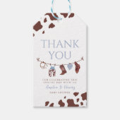 カウボーイワイルドウエストロードウェスタンボーイベビーシャワー ギフトタグ (正面)