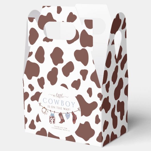 カウボーイワイルドウエストロードウェスタンボーイベビーシャワー フェイバーボックス (オープン)