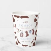 カウボーイワイルドウエストロードウェスタンボーイベビーシャワー 紙コップ (裏面)