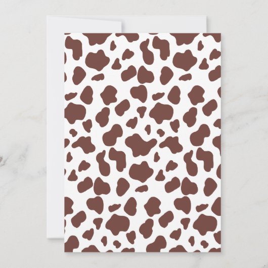 カウボーイワイルドウエストロードウェスタンレッドベビーシャワー 招待状 (裏面)