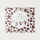 カウボーイワイルドウエストロードセージ緑の赤ちゃんシャワー タペストリー (正面(横))