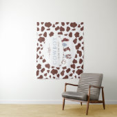 カウボーイワイルドウエストロードブルーベビーシャワー タペストリー (インサイチュ)