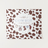 カウボーイワイルドウエストロードブルーベビーシャワー タペストリー (正面(横))