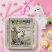 カウボーイワイルドウエスト追加ボーイズナスバースデーパーティー ペーパープレート (パーティー)