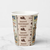 カウボーイワイルドウエスト追加ボーイズナスバースデーパーティー 紙コップ (左)