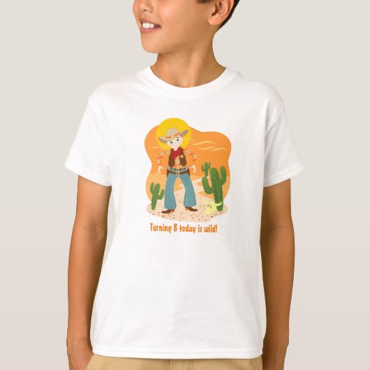 カウボーイワイルド誕生日 Tシャツ (正面)