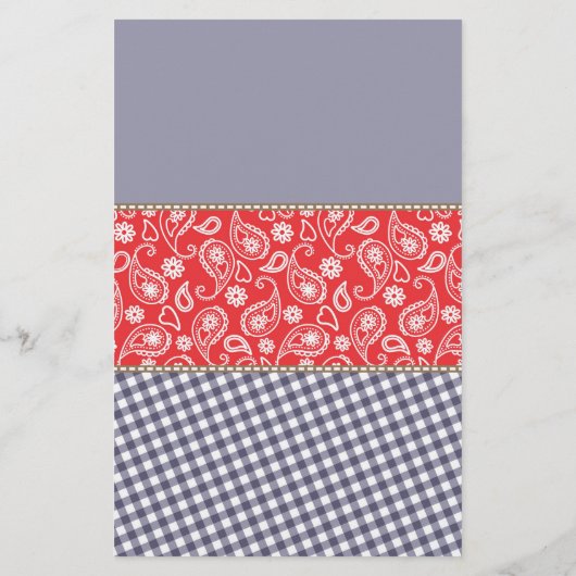 カウボーイワードスクランブル赤ちゃんシャワーゲームフライヤー チラシ (裏面)