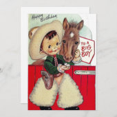 カウボーイヴィンテージハッピーバースデービッグボーイ シーズンカード (正面/裏面)
