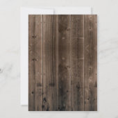 カウボーイヴィンテージランタン素朴ウッドカントリー結婚式 招待状 (裏面)