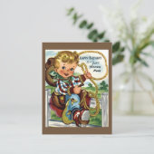 カウボーイヴィンテージ誕生日葉書 ポストカード (スタンド正面)