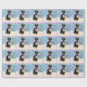 カウボーイ主演の猫クリスマスラッピング紙 ラッピングペーパー (フラット)