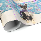 カウボーイ主演の猫クリスマスラッピング紙 ラッピングペーパー (ロールコーナー)
