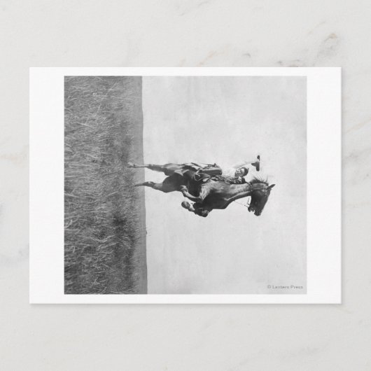 カウボーイ乗りブロンコそのHing脚に上昇 ポストカード (正面)