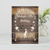 カウボーイ乗馬ワイルドウェスト誕生日パーティー 招待状 (スタンド正面)