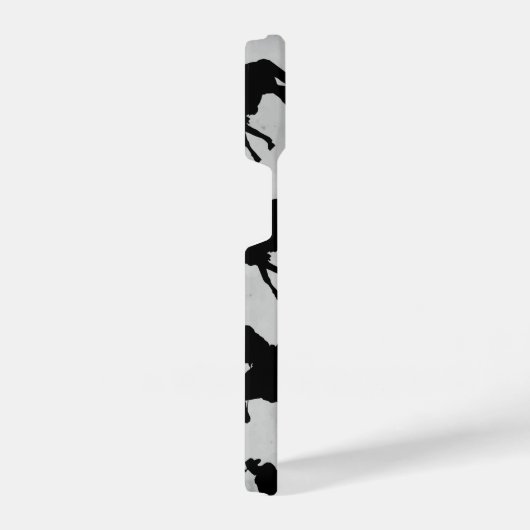 カウボーイ乗馬場動物シルエット iPhoneケース (右側面)