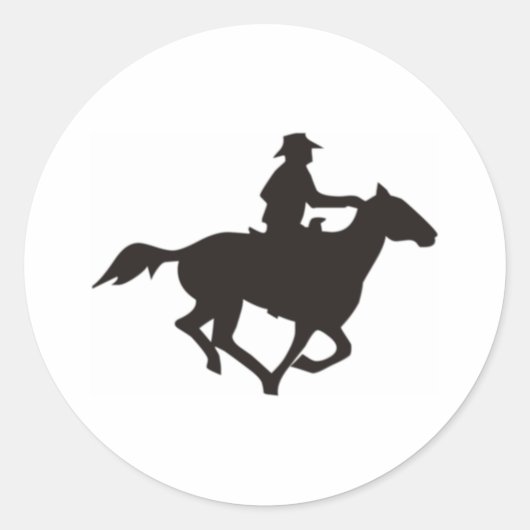カウボーイ乗馬 ラウンドシール (正面)