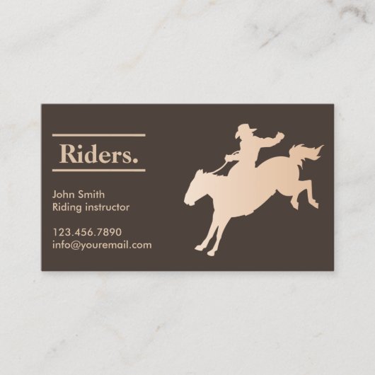 カウボーイ乗馬 名刺 (正面)