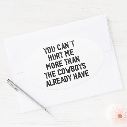 カウボーイ以上に傷つけることはできない 楕円形シール (封筒)