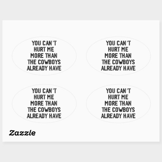 カウボーイ以上に傷つけることはできない 楕円形シール (シート)