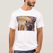 カウボーイ像の油絵とオクラホマキャピトル Tシャツ (正面)