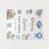 カウボーイ初めてのロデオ誕生日パーティー タペストリー (正面(横))