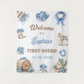 カウボーイ初めてのロデオ誕生日パーティー タペストリー (正面)