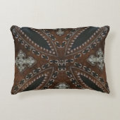 カウボーイ初期のウエスタンカントリーTooled Leather アクセントクッション (正面)