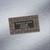 カウボーイ初期のウエスタンカントリーTooled Leather マグネット名刺 (インサイチュ)