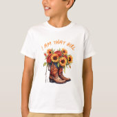 カウボーイ南部ベビーヒマワリT Tシャツ (正面)