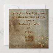 カウボーイ及び馬の結婚式招待状 招待状 (裏面)