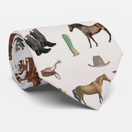 カウボーイ女性のカーボーイウエスタンロデオカントリーパターン ネクタイ (ロール)