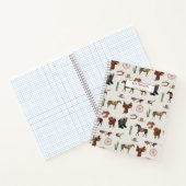 カウボーイ女性のカーボーイウエスタンロデオカントリーパターン ノートブック (内部)