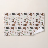 カウボーイ女性のカーボーイウエスタンロデオカントリーパターン バスタオルセット (ハンドタオル)