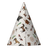 カウボーイ女性のカーボーイウエスタンロデオカントリーパターン パーティーハット (裏面)