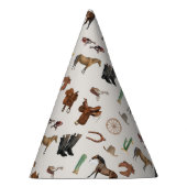 カウボーイ女性のカーボーイウエスタンロデオカントリーパターン パーティーハット (右)