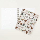 カウボーイ女性のカーボーイウエスタンロデオカントリーパターン プランナー手帳 (ディスプレー)