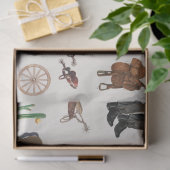 カウボーイ女性のカーボーイウエスタンロデオカントリーパターン 薄葉紙 (ギフト)