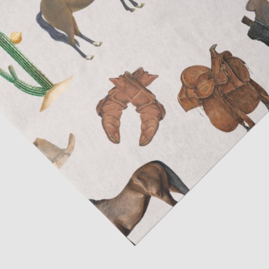 カウボーイ女性のカーボーイウエスタンロデオカントリーパターン 薄葉紙 (詳細)