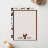 カウボーイ女性のカーボーイウエスタンロデオカントリー名 ノートカード (正面/裏面インサイチュ)