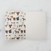 カウボーイ女性のカーボーイウエスタンロデオカントリー誕生日 カード (内部)