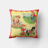 カウボーイ女性のカーボーイキッズウェスタンベビーギフト クッション (裏面)