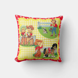 カウボーイ女性のカーボーイキッズウェスタンベビーギフト クッション