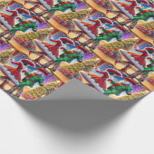 カウボーイ女性のカーボーイサンタカントリーダンサーのクリスマス ラッピングペーパー (角)