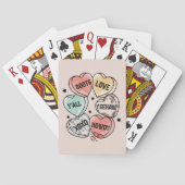 カウボーイ女性のカーボーイテーマハートフリース トランプ (裏面)