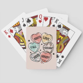 カウボーイ女性のカーボーイテーマハートフリース トランプ